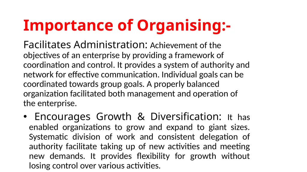 Topic : ORGANISING CONTEXT:- WHAT IS ORGANISING? - slide 10 of 17