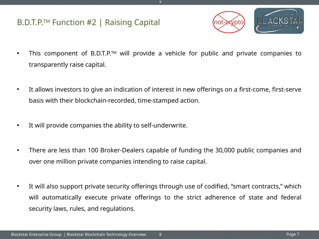 Overview : Blackstar Enterprise Group Inc. - slide 7 of 15