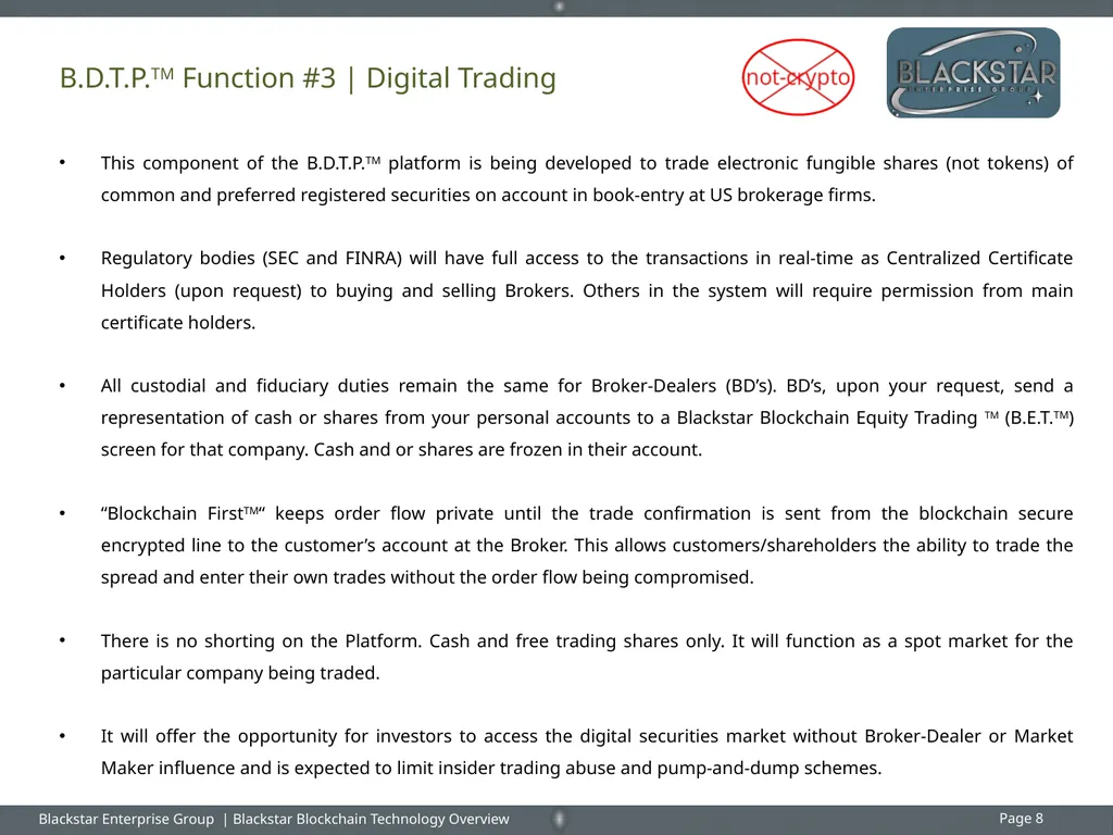 Overview : Blackstar Enterprise Group Inc. - slide 8 of 15