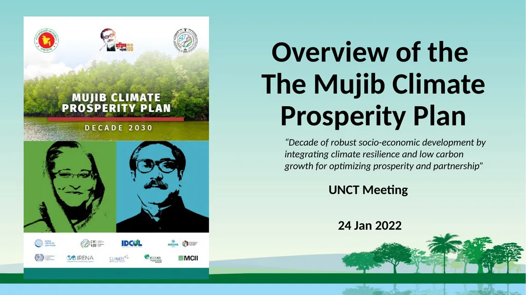 Overview of the The Mujib Climate Prosperity Plan