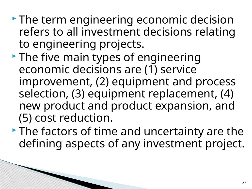 ENG 384: ENGINEERING LAW AND MANAGERIAL ECONOMICS - slide 27 of 258