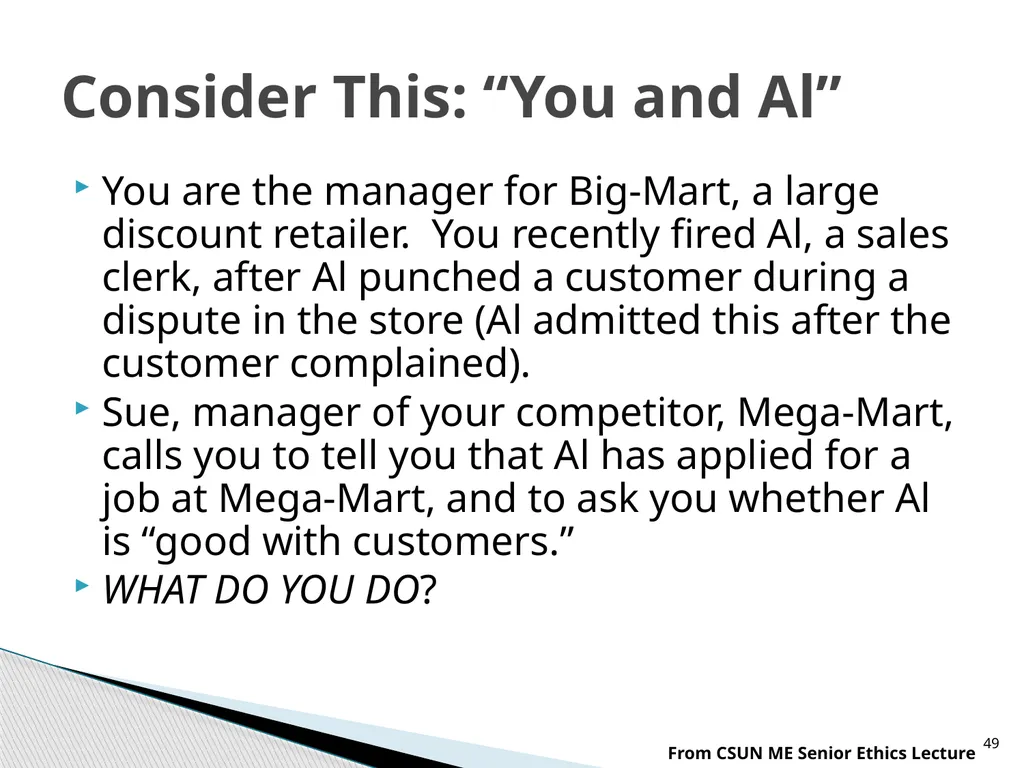 ENG 384: ENGINEERING LAW AND MANAGERIAL ECONOMICS - slide 49 of 258