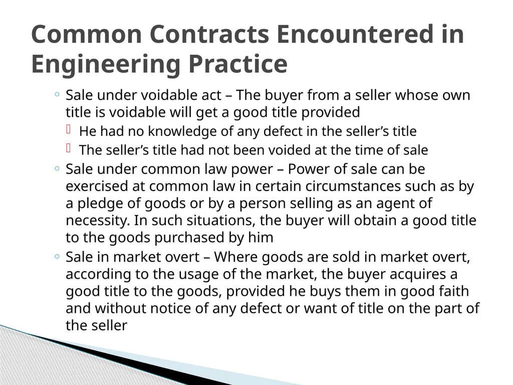 ENG 384: ENGINEERING LAW AND MANAGERIAL ECONOMICS - slide 205 of 258