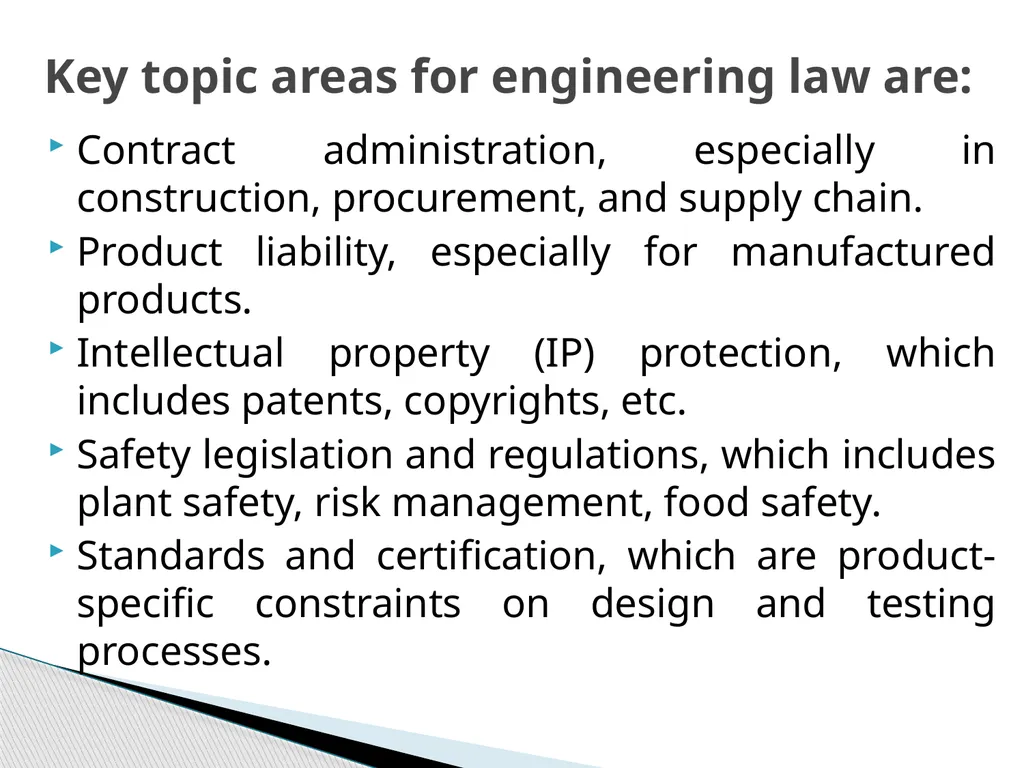 ENG 384: ENGINEERING LAW AND MANAGERIAL ECONOMICS - slide 20 of 258