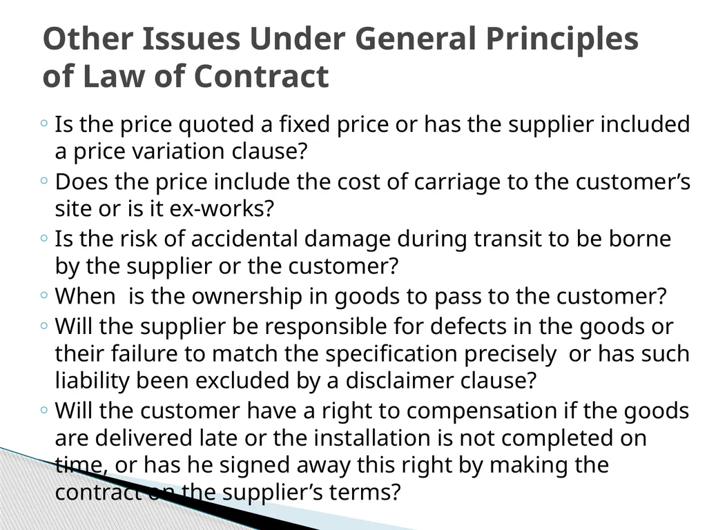 ENG 384: ENGINEERING LAW AND MANAGERIAL ECONOMICS - slide 193 of 258