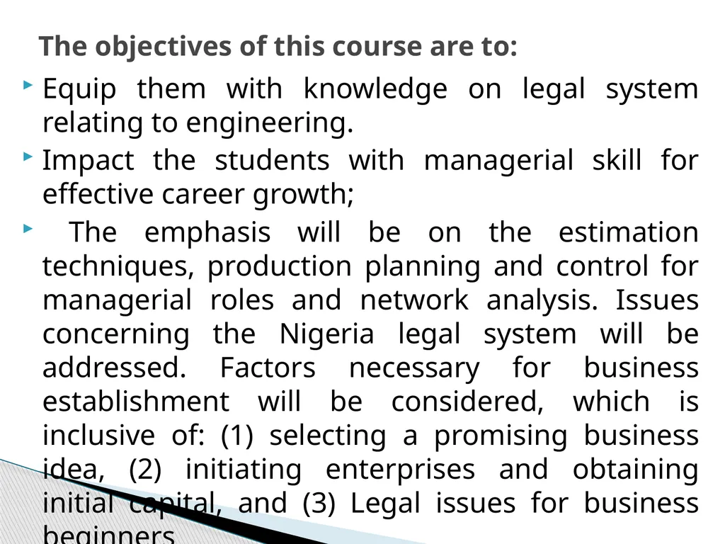 ENG 384: ENGINEERING LAW AND MANAGERIAL ECONOMICS - slide 11 of 258