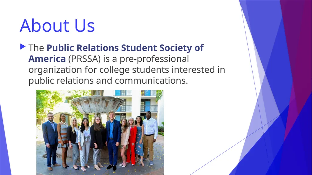 *Background on presenters* List your PRSSA - slide 15 of 21