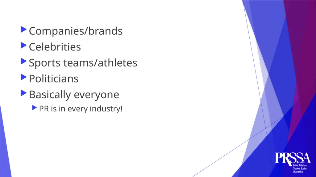 *Background on presenters* List your PRSSA - slide 11 of 21