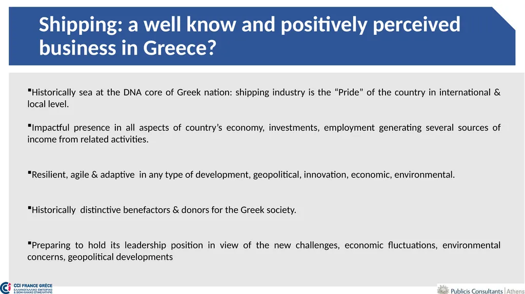 Greek Maritime & Shipping Industry: Reputation - slide 2 of 13