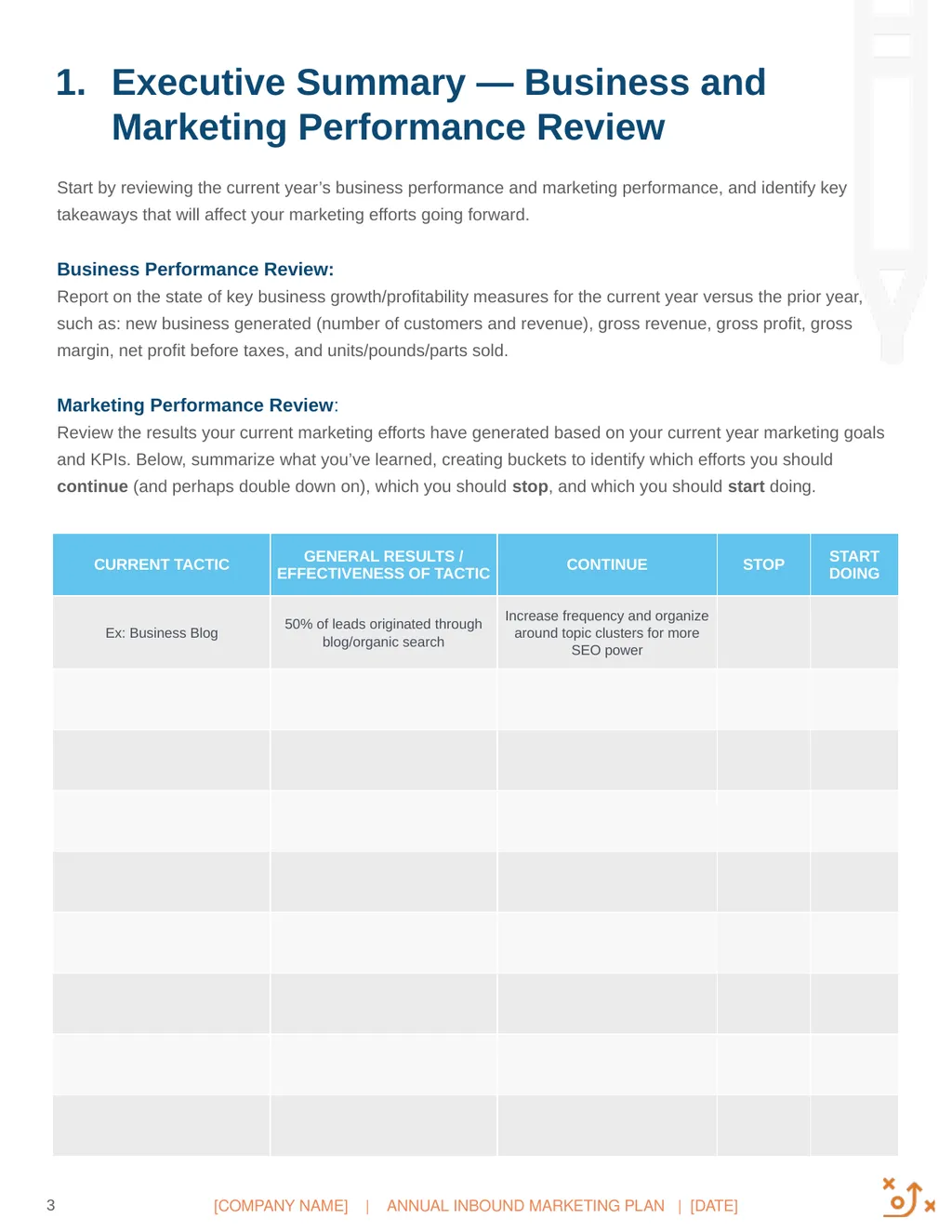 Annual Inbound Marketing Plan Template [Your - slide 3 of 11