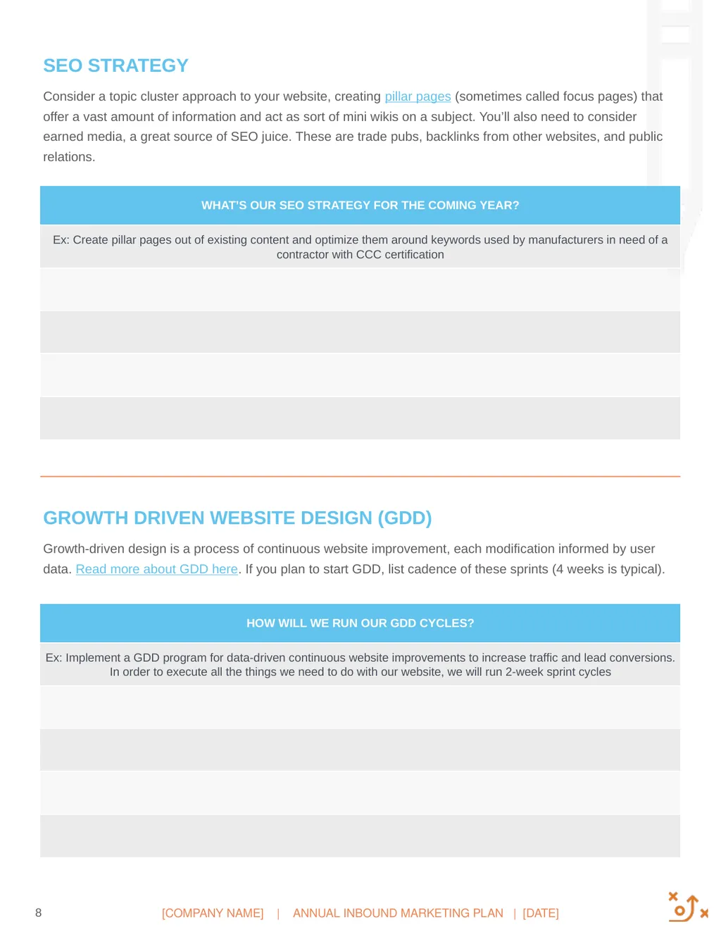 Annual Inbound Marketing Plan Template [Your - slide 8 of 11