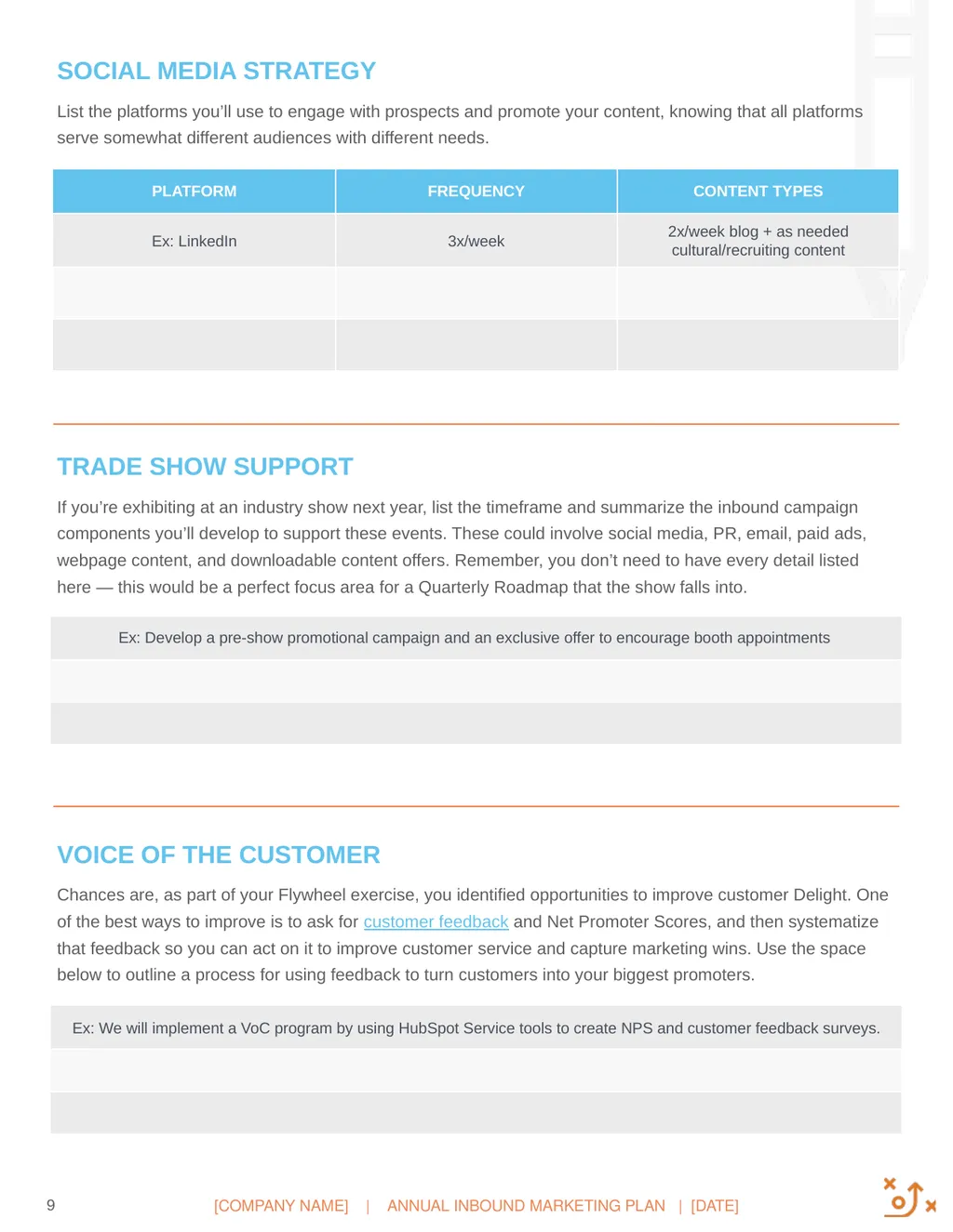 Annual Inbound Marketing Plan Template [Your - slide 9 of 11