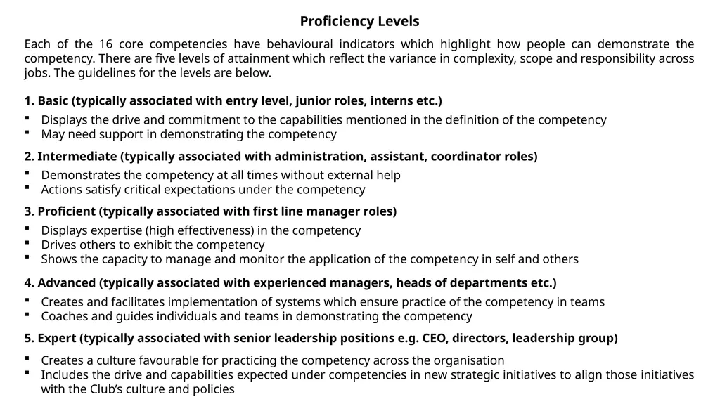 Core Competency Clusters Quality & Service - slide 2 of 18
