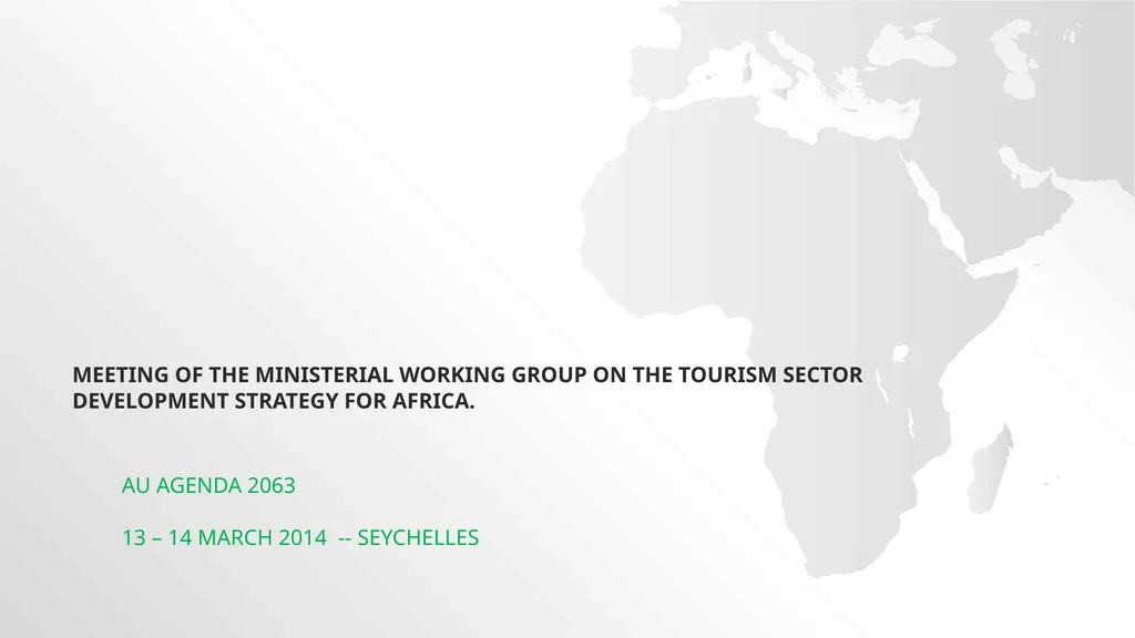 Meeting of the ministerial working group on the