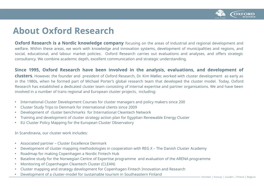 Oxford Research’s and Quercus Group’s - slide 10 of 12