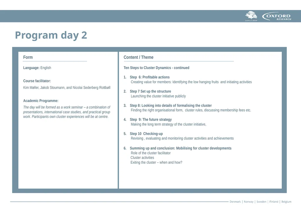 Oxford Research’s and Quercus Group’s - slide 7 of 12