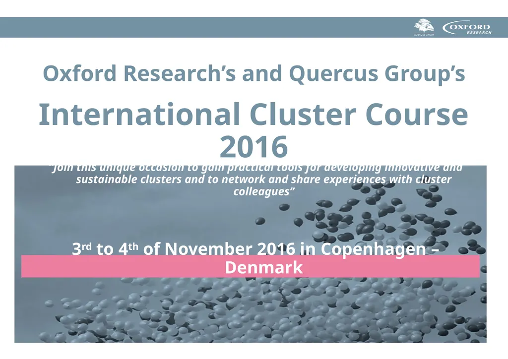 Oxford Research’s and Quercus Group’s