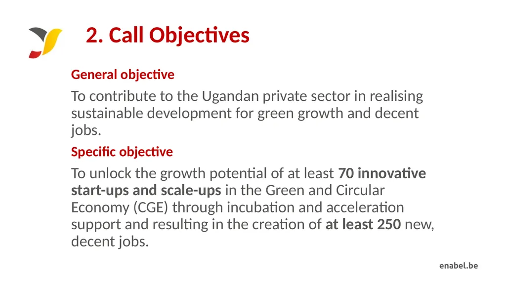 Call For Proposals INCUBATION AND ACCELERATION - slide 9 of 61