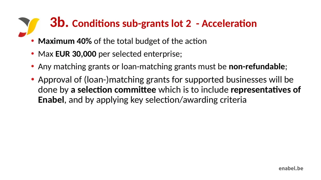 Call For Proposals INCUBATION AND ACCELERATION - slide 36 of 61
