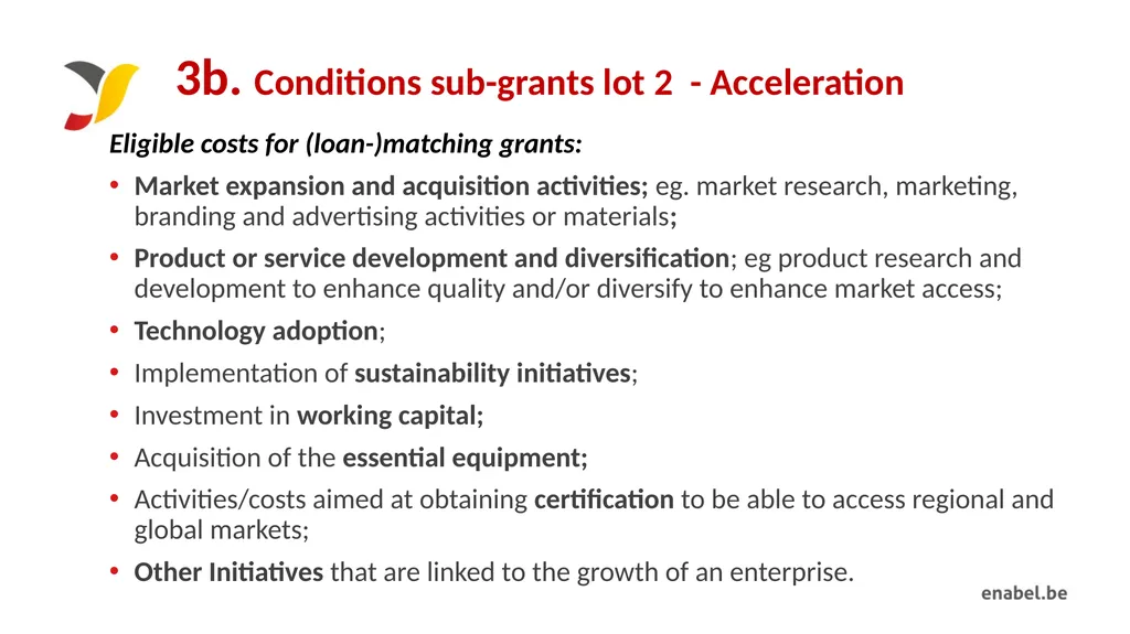 Call For Proposals INCUBATION AND ACCELERATION - slide 37 of 61