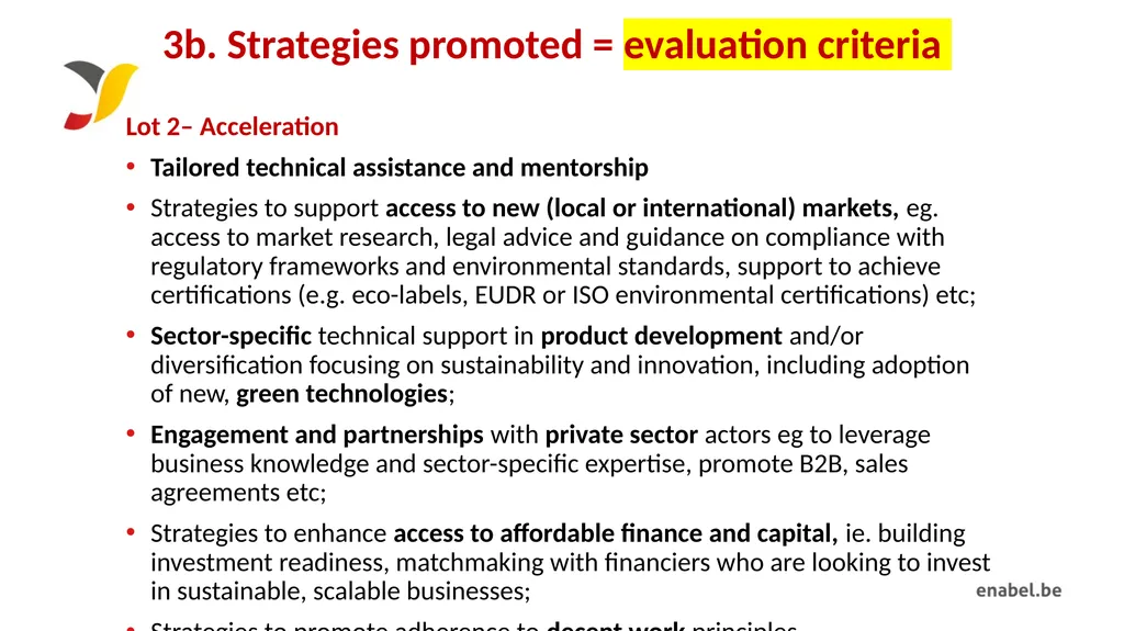 Call For Proposals INCUBATION AND ACCELERATION - slide 30 of 61