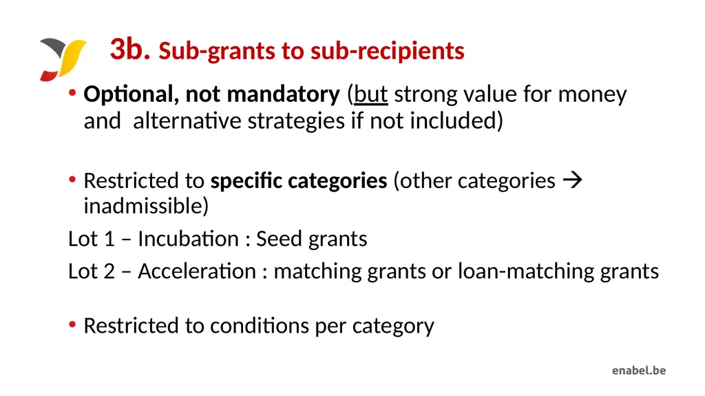 Call For Proposals INCUBATION AND ACCELERATION - slide 32 of 61