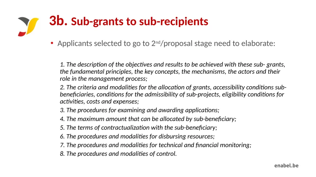 Call For Proposals INCUBATION AND ACCELERATION - slide 39 of 61