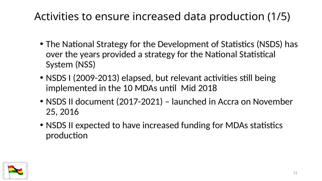 Status of Implementation of SDG Indicator - slide 11 of 17