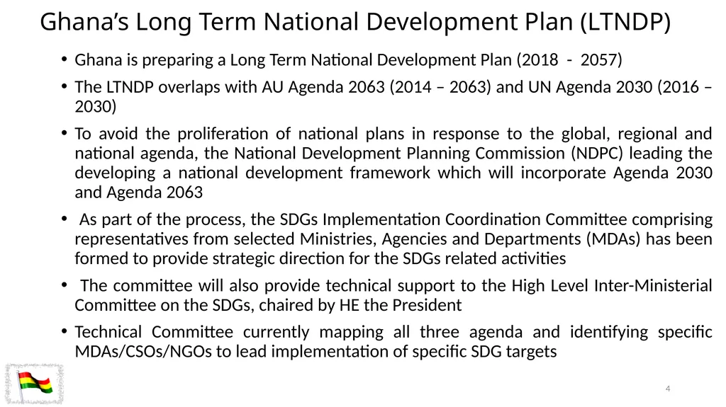 Status of Implementation of SDG Indicator - slide 4 of 17