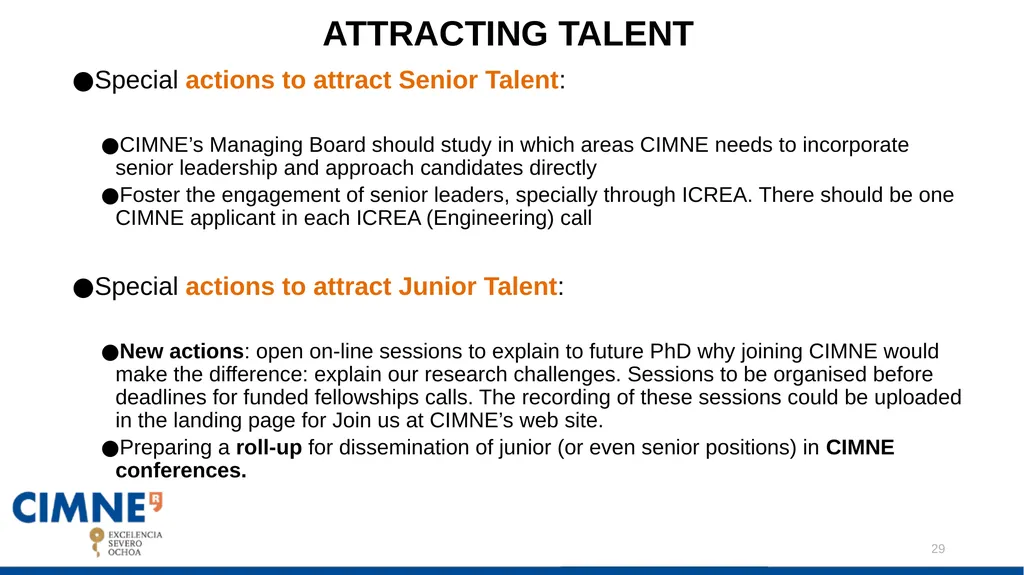CIMNE DRAFT STRATEGIC PLAN: Javier Bonet Contents: - slide 29 of 47