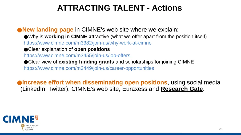 CIMNE DRAFT STRATEGIC PLAN: Javier Bonet Contents: - slide 28 of 47