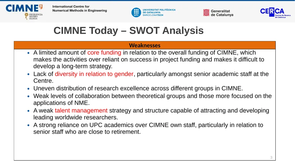 CIMNE DRAFT STRATEGIC PLAN: Javier Bonet Contents: - slide 3 of 47