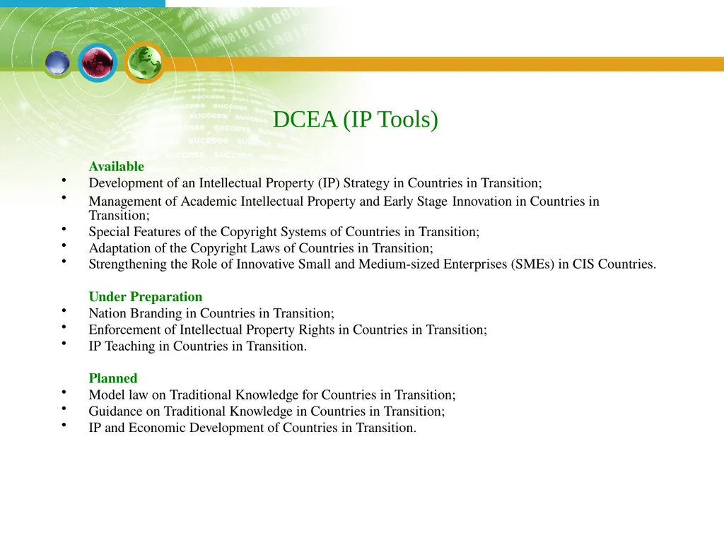 WORLD INTELLECTUAL PROPERTY ORGANIZATION WIPO - slide 13 of 23