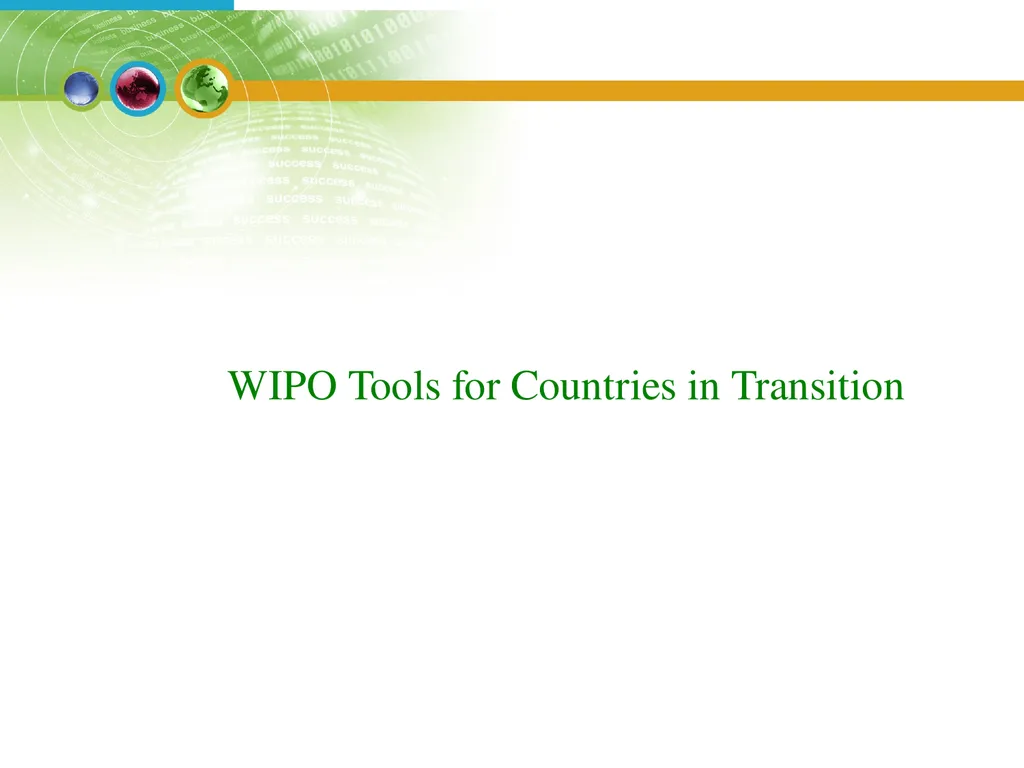 WORLD INTELLECTUAL PROPERTY ORGANIZATION WIPO - slide 11 of 23