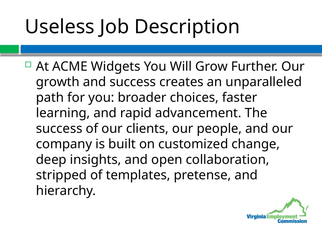 Veterans and your Bottom Line Jeff Brown, Director - slide 17 of 18