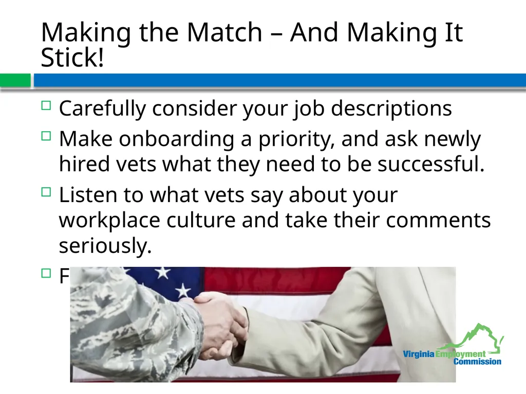 Veterans and your Bottom Line Jeff Brown, Director - slide 18 of 18