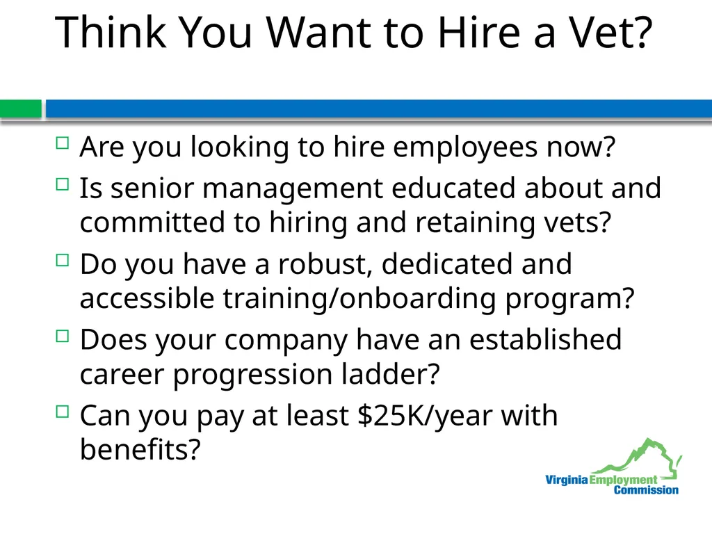 Veterans and your Bottom Line Jeff Brown, Director - slide 13 of 18