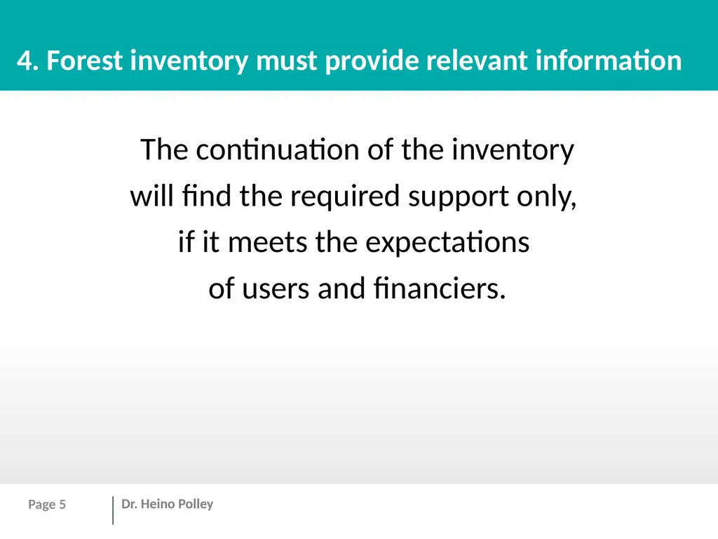 Personal experiences from 30 years working for the - slide 5 of 12