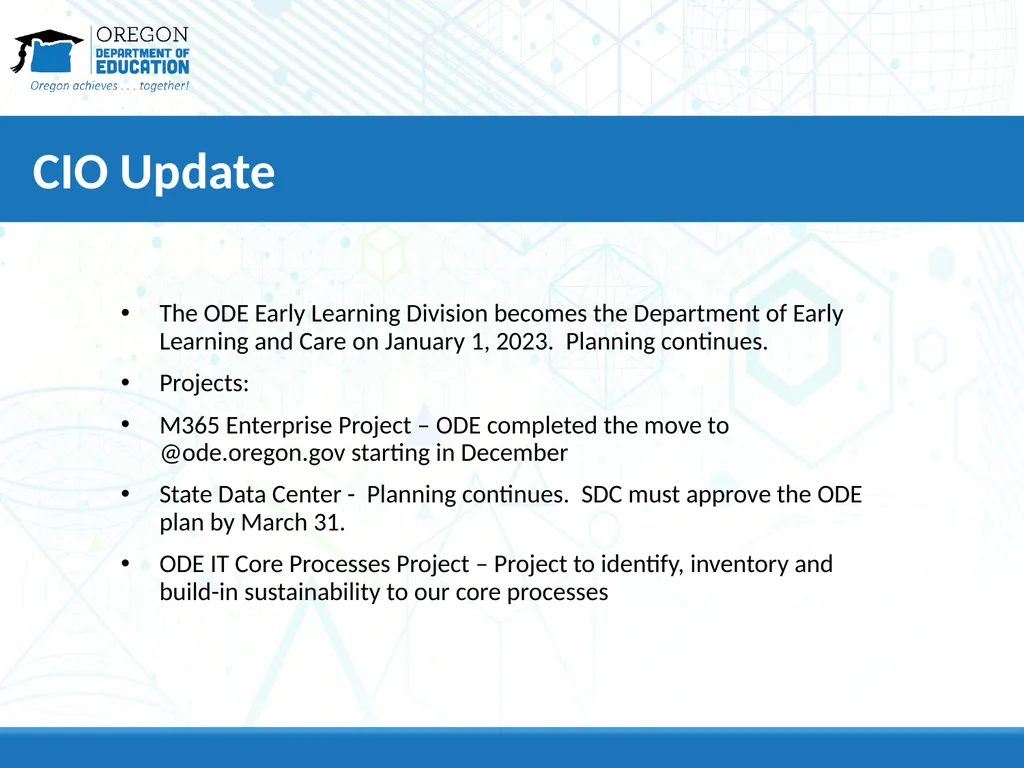 Quarterly School District IT Manager’s Meeting - slide 4 of 10