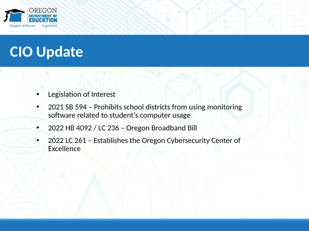 Quarterly School District IT Manager’s Meeting - slide 8 of 10