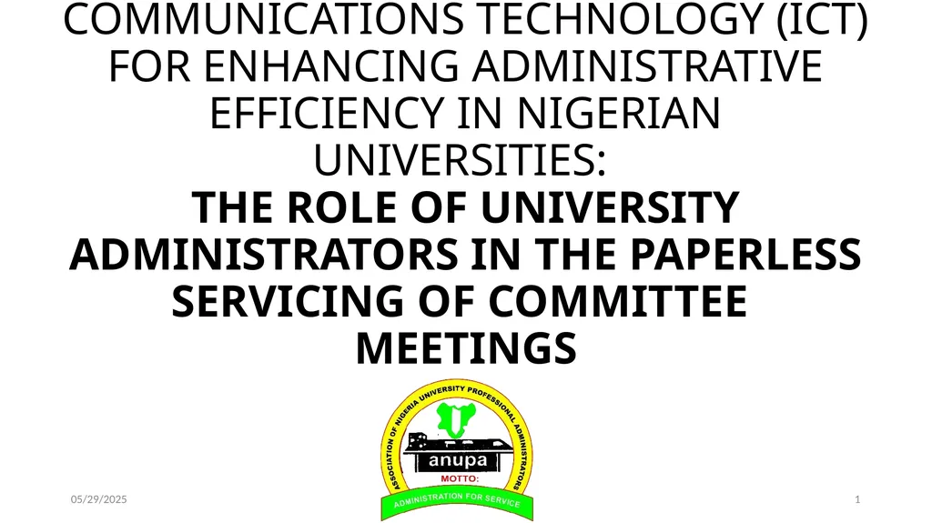 LEVERAGING ON INFORMATION AND COMMUNICATIONS - slide 1 of 53