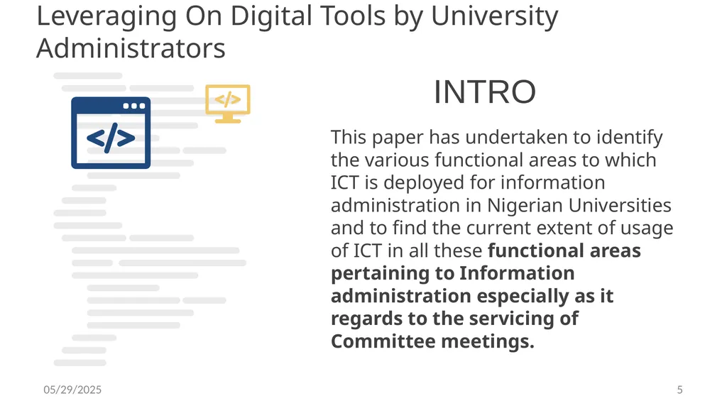 LEVERAGING ON INFORMATION AND COMMUNICATIONS - slide 5 of 53