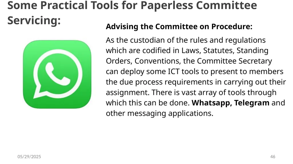 LEVERAGING ON INFORMATION AND COMMUNICATIONS - slide 46 of 53