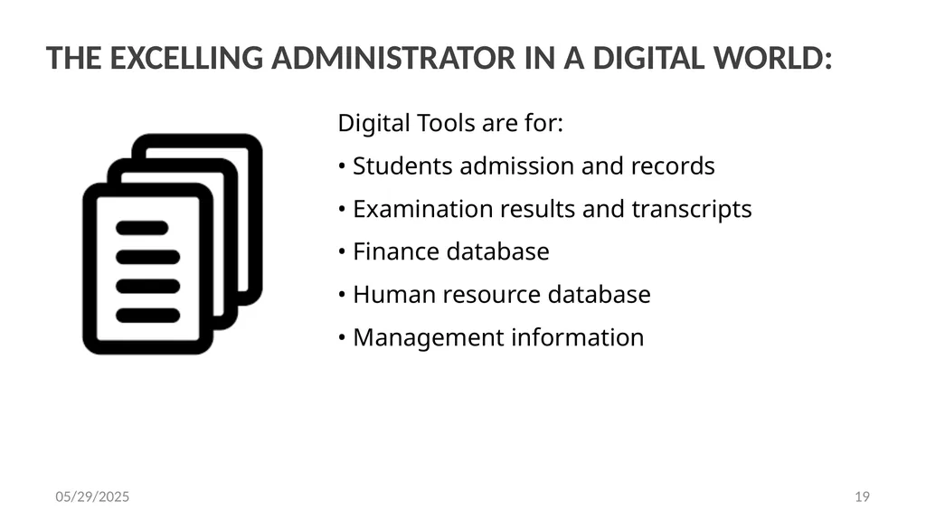LEVERAGING ON INFORMATION AND COMMUNICATIONS - slide 19 of 53