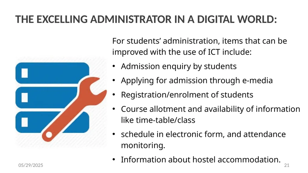 LEVERAGING ON INFORMATION AND COMMUNICATIONS - slide 21 of 53