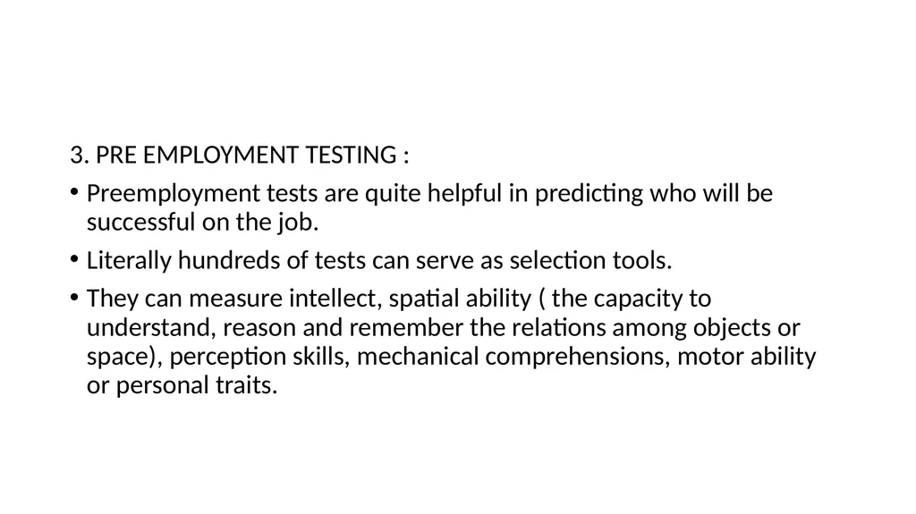 RECRUITMENT AND SELECTION Recruitment : - slide 27 of 32