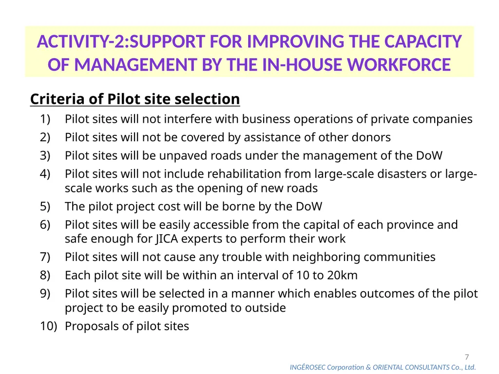 The Project for Capacity Development on Road - slide 7 of 17