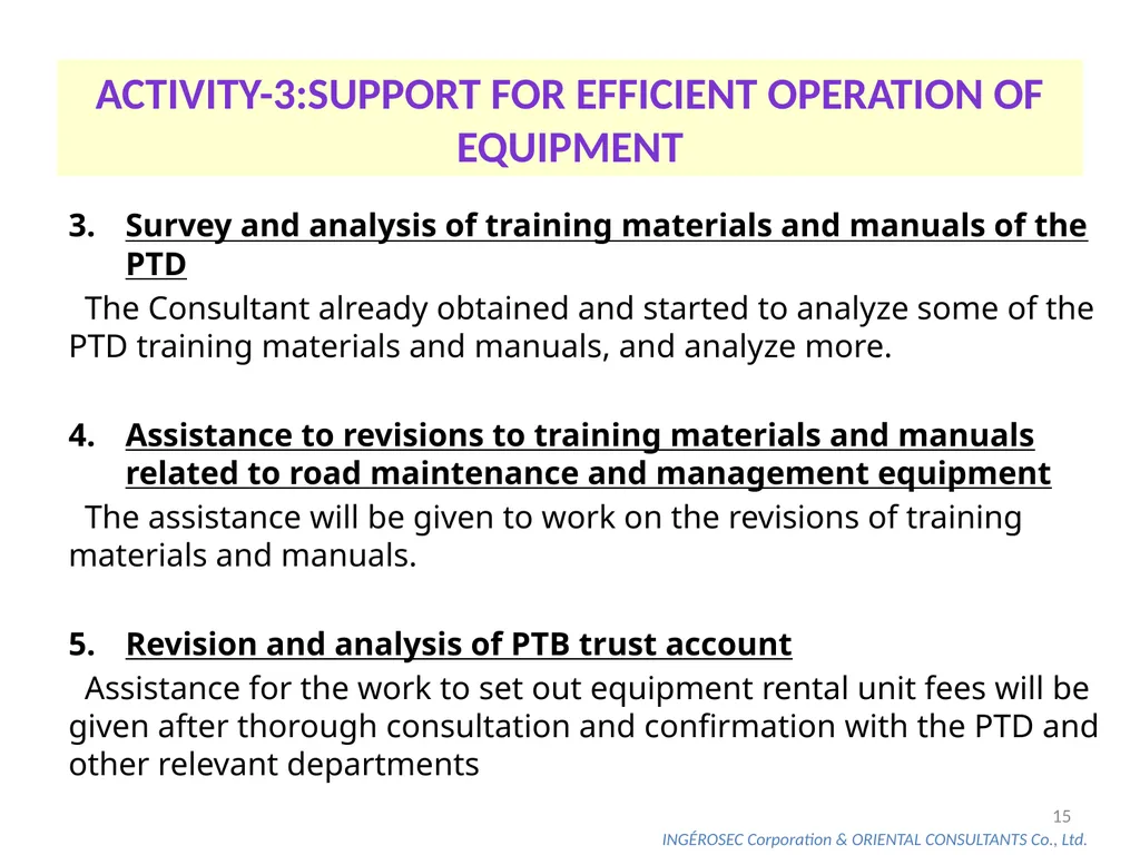 The Project for Capacity Development on Road - slide 15 of 17