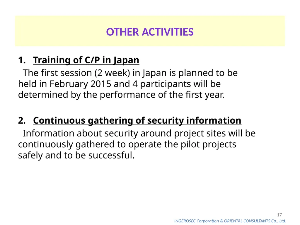 The Project for Capacity Development on Road - slide 17 of 17