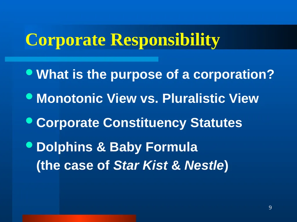 1 Business Ethics Workshop 2010 Summer - slide 9 of 18
